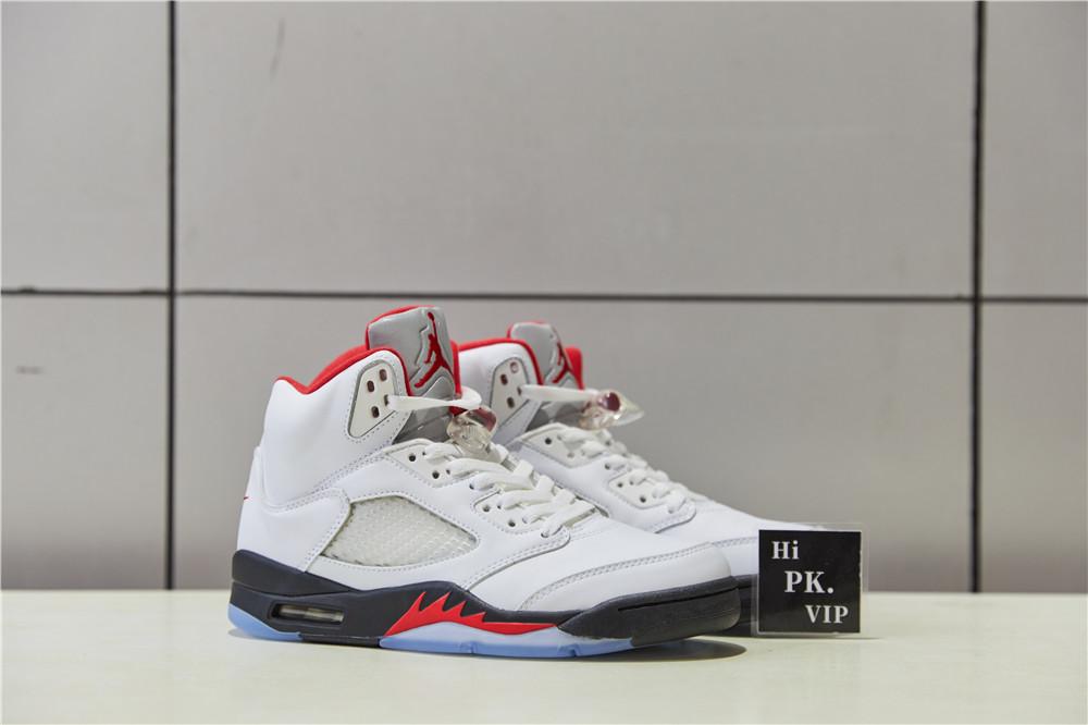 PK GOD Jordan 5 Retro Fire Red Silver Tongue 2020 Retail Materials Ready to Ship